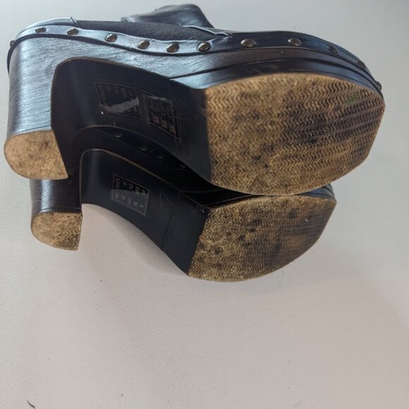 BLACK STRETCH ANKLE BOOTS SIZE 10 - Picture 3 of 4